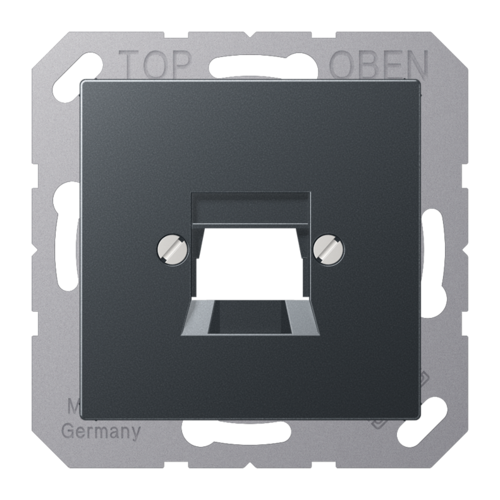 Накладка на розетку информационную JUNG А-СЕРИЯ, антрацит матовый