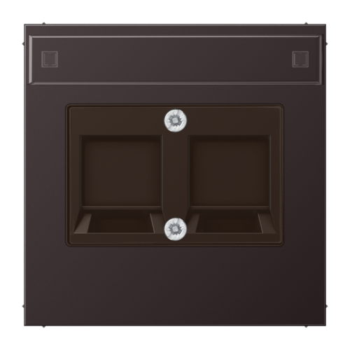 Накладка на розетку информационную JUNG LS METAL, антрацит