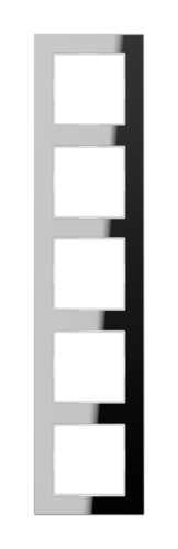 Рамка 5 постов JUNG A CREATION, зеркальное серебро