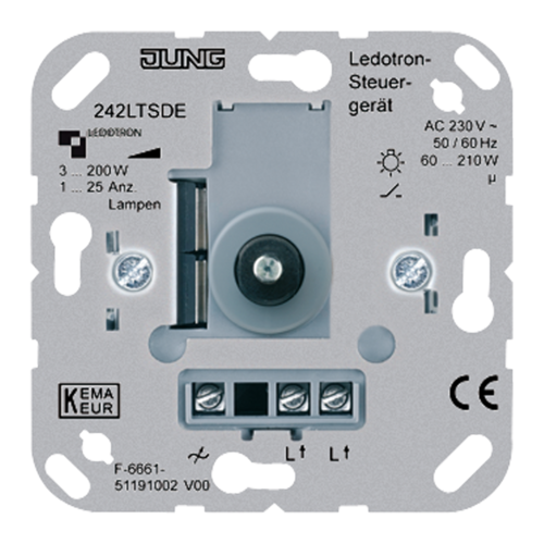 Механизм светорегулятора JUNG LEDOTRON, 210 Вт