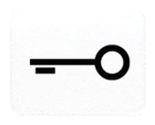 JUNG CD 500/CD plus Белая Линза с символом КЛЮЧ для клавиши с окошком