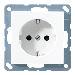 EcoProfi Розетка со шторками 2К+З 16 А 250В~, белая.